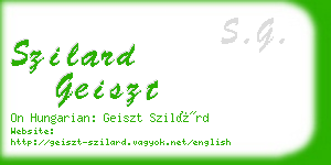 szilard geiszt business card